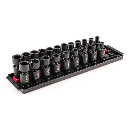 3/8 in Drive Flex Impact Socket Set, Metric, SAE, 21 pcs MPN:SID97200