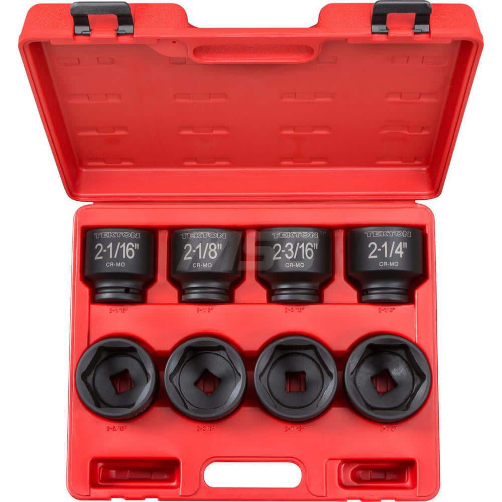 Socket Set: 8 Pc, 2-1/16 to 2-1/2