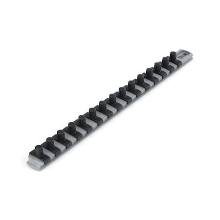 3/8 Inch Drive x 13 Inch Socket Rail, 15 Clips (Gray) MPN:OSR12315