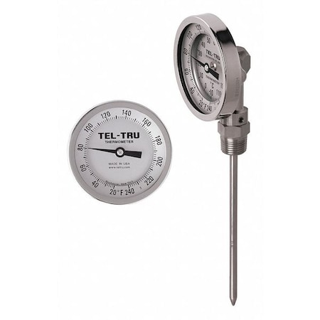 Analog Dial Thermometer, Stem 4