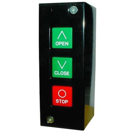 3 Button Control Station, Open-Close-Stop, Indoor, Ceiling Mount/Surface Mount MPN:PBS-3
