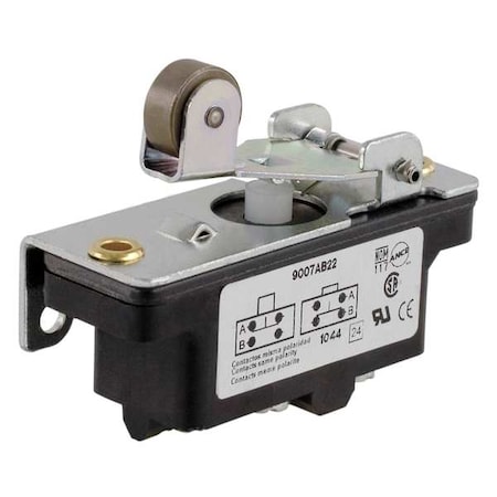 Snap Action Switch, Lever, Roller Actuator, 1NC/1NO, 15 A at 600 V AC Contact Rating MPN:9007AB22