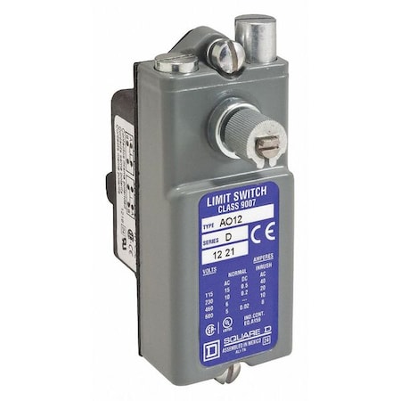 Heavy Duty Limit Switch, No Lever, Rotary, 1NC/1NO, 15A at 600V AC MPN:9007AO12