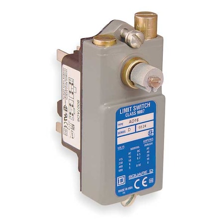Limit Switch, No Lever, Rotary, 1NC/1NO, 15A at 600V AC MPN:9007AO16