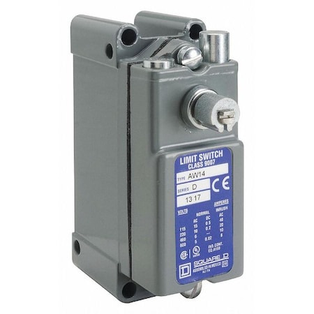 Heavy Duty Limit Switch, No Lever, Rotary, 1NC/1NO, 15A at 600V AC, Actuator Location: Side MPN:9007AW14