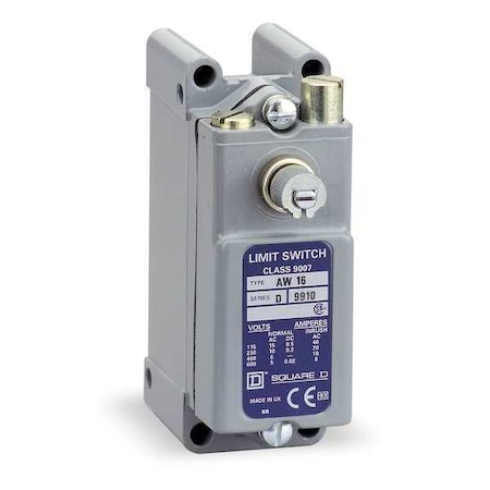 Heavy Duty Limit Switch, No Lever, Rotary, 2NC/2NO, 10A at 600V AC, Actuator Location: Side MPN:9007AW18