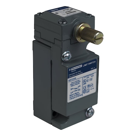 Heavy Duty Limit Switch, No Lever, Rotary, 1NC/1NO, 10A at 600V AC, Actuator Location: Side MPN:9007C54B