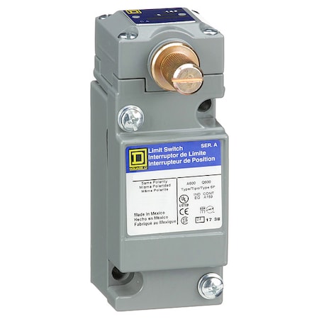 Heavy Duty Limit Switch, No Lever, Rotary, 2NC/2NO, 10A at 600V AC, Actuator Location: Side MPN:9007C66B2