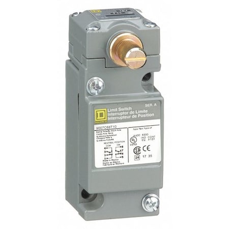 Limit Switch, Plug In, Rotary Head, 10 A at 600V AC, 2NO/2NC, No Actuator Included MPN:9007C68T10