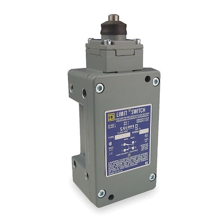 Hazardous Location Limit Switch, Plunger, 1NC/1NO, 10A at 600V AC, Actuator Location: Top MPN:9007CR53E