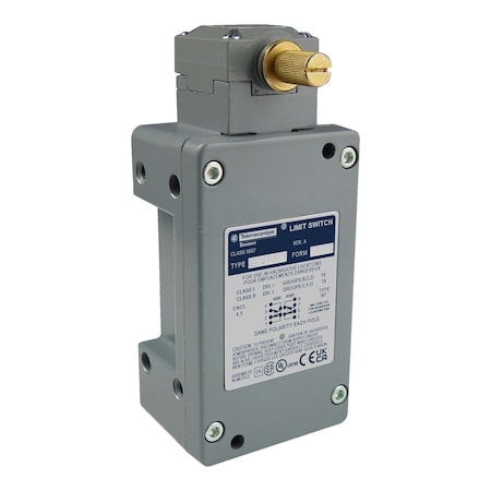 Hazardous Location Limit Switch, Wobble Stick, 2NC/2NO, 10A at 600V AC, Actuator Location: Side MPN:9007CR61B2