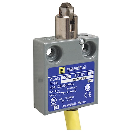 Limit Switch, Cross Roller, Plunger, 1NC/1NO, Actuator Location: Top MPN:9007ML03S0100