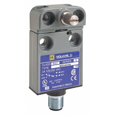 Limit Switch, No Lever, Rotary, SPDT, 6A at 240V AC, Actuator Location: Side MPN:9007MS04S0084