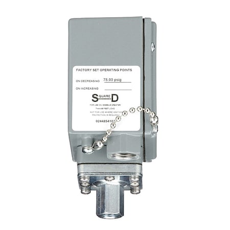 Pressure Switch, Standard, SPDT, 1 Ports, 1/4-18