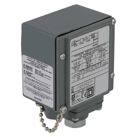 Pressure Switch, Standard, SPDT, 1 Ports, 1/4-18