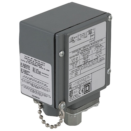 Pressure Switch, Standard, SPDT, 1 Ports, 1/4-18