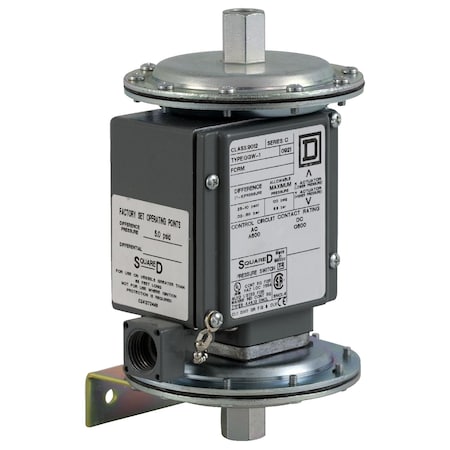 Pressure Switch, Standard, DPDT, 1/2