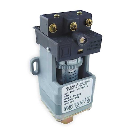 Pressure Switch, Standard, SPDT, 1 Ports, 1/4-18