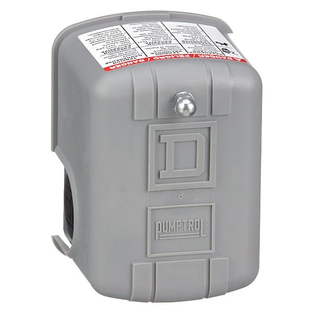 Pressure Switch, Standard/Reverse, DPST, 1 Ports, 1/4