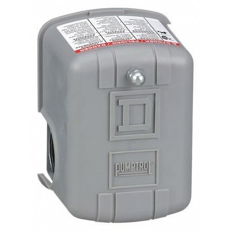 Pressure Switch, Standard, DPST, 1 Ports, 1/4