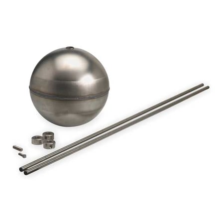 Float and Rod Assembly, Round, SS, 7 In MPN:9049A6CS