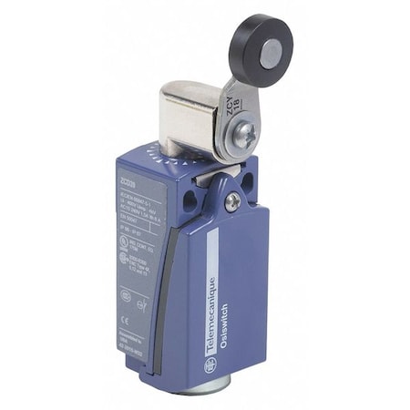 Limit Switch, Roller Lever, Rotary, 1NC/1NO, 10A at 240V AC, Actuator Location: Side MPN:XCKD2118N12