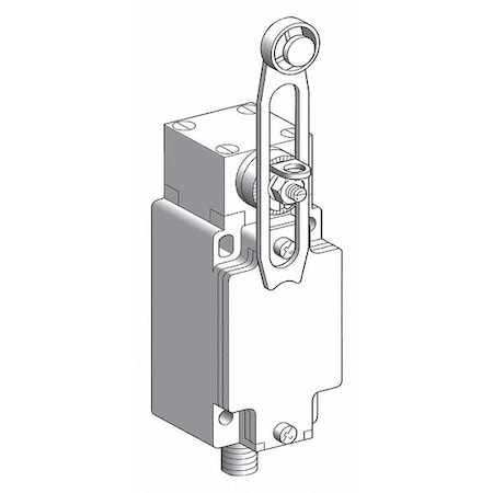 Heavy Duty Limit Switch, Adjustable Roller Lever, Rotary, 1NC/1NO, 4A at 240V AC MPN:XCKJ10541D