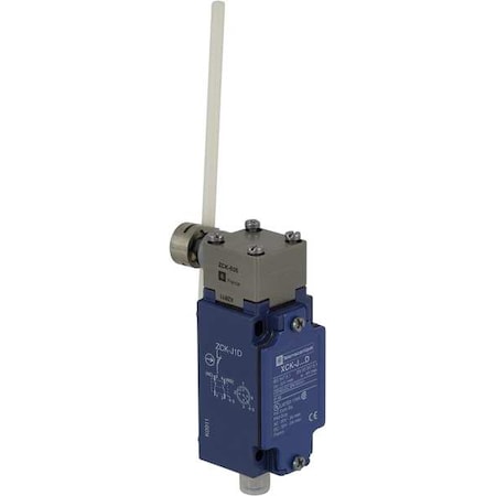 Heavy Duty Limit Switch, Adjustable Rod, Rotary, 1NC/1NO, 4A at 240V AC, Actuator Location: Side MPN:XCKJ10559D