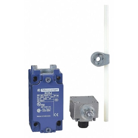 Heavy Duty Limit Switch, Adjustable Rod, Rotary, 1NC/1NO, 10A at 240V AC, Actuator Location: Side MPN:XCKJ10559H7