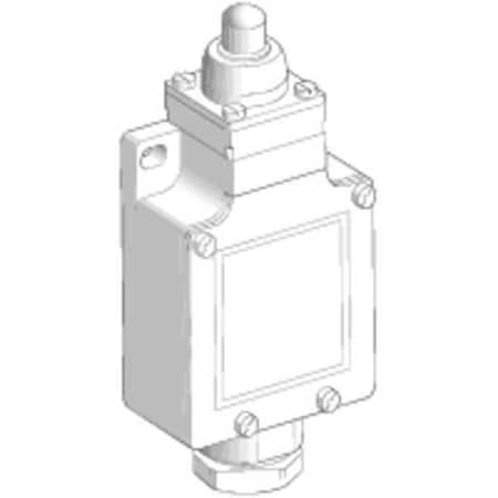 Limit Switch, Plunger, Spring Return, 1NC/1NO, 10A at 240V AC MPN:XCKL110