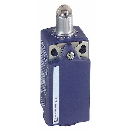 Limit Switch, Plunger, Roller, 1NC/1NO, 10A at 240V AC, Actuator Location: Top MPN:XCKP2102G11