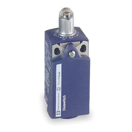 Limit Switch, Plunger, Roller, 1NC/1NO, 10A at 240V AC, Actuator Location: Top MPN:XCKP2102N12