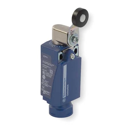 Limit Switch, Roller Lever, Rotary, 1NC/1NO, 10A at 240V AC, Actuator Location: Side MPN:XCKP2118N12
