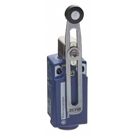 Limit Switch, Adjustable Roller Lever, Rotary, 1NC/1NO, 10A at 240V AC, Actuator Location: Side MPN:XCKP2145N12