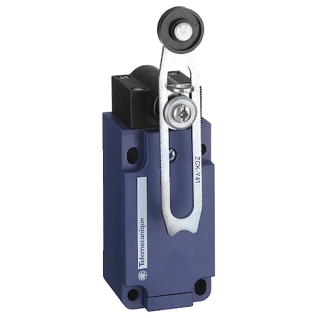 Limit switch, Adjustable Roller Lever, Rotary, 1NC/1NO, 3A at 240V AC, Actuator Location: Side MPN:XCKS541H7