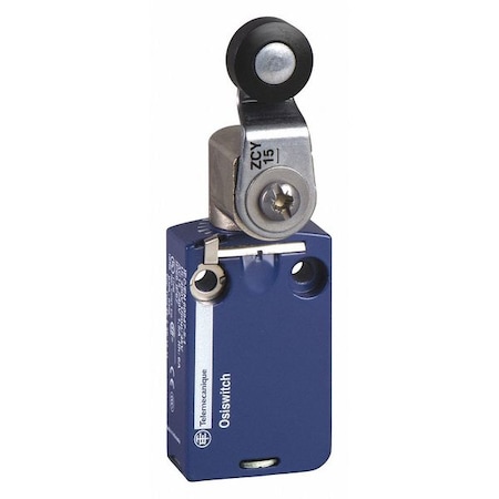 Limit Switch, Roller Lever, Rotary, 1NC/1NO, 6A at 240V AC, Actuator Location: Side MPN:XCMD2115L1