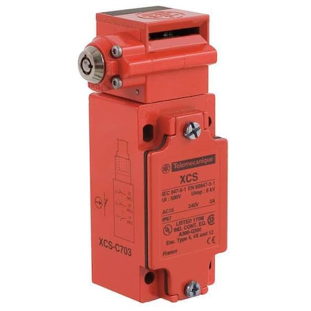2NC/1NO Safety Interlock Switch Nema 4, 4X, 12 IP 67 MPN:XCSC703