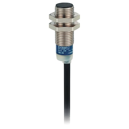 Cylindrical, Inductive Proximity Sensor, 12 mm Dia., Brass, 2 m, Bare Wire, 4 Wires, Shielded MPN:XS112B3PCL2