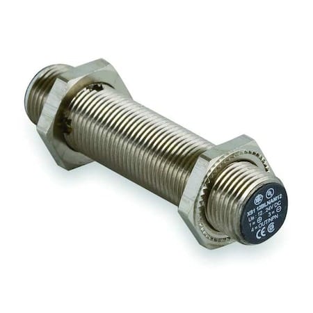 Cylindrical, Inductive Proximity Sensor, 12 mm Dia., Brass, M12, 3 Wires, Shielded MPN:XS112BLNAM12