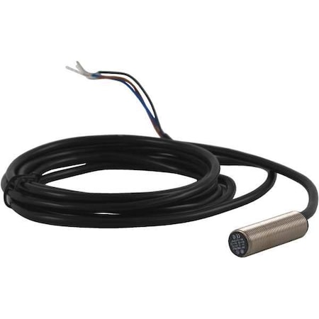 Cylindrical, Inductive Proximity Sensor, 12 mm Dia., Brass, 2 m, Bare Wire, 3 Wires, Shielded MPN:XS112BLPAL2