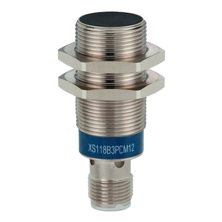 Cylindrical, Inductive Proximity Sensor, Brass, 4 Wires MPN:XS118B3PCM12