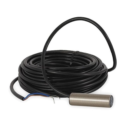 Cylindrical, Inductive Proximity Sensor, 18 mm Dia., Brass, 2 m, Bare Wire, 3 Wires, Shielded MPN:XS118BLPBL2