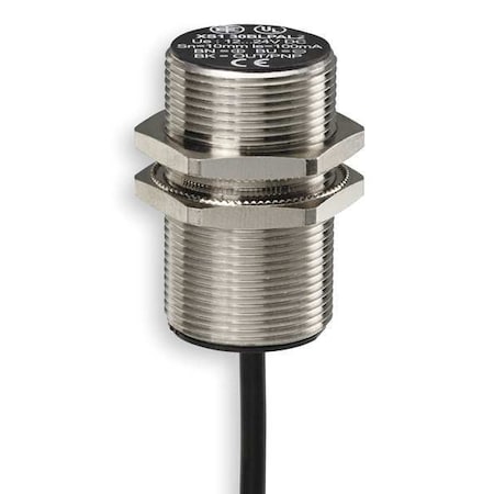 Cylindrical, Inductive Proximity Sensor, 30 mm Dia., Brass, 2 m, Bare Wire, 3 Wires, Shielded MPN:XS130BLPAL2
