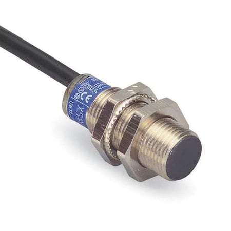 Cylindrical, Inductive Proximity Sensor, 12 mm Dia., Brass, 5 m, Bare Wire, 3 Wires, Shielded MPN:XS1N12NA349L1