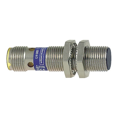 Cylindrical, Inductive Proximity Sensor, 12 mm Dia., Brass, M12, 3 Wires, Shielded MPN:XS1N12PB349D