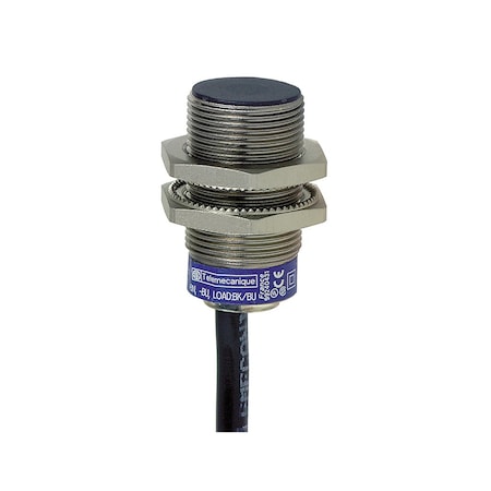 Cylindrical, Inductive Proximity Sensor, 18 mm Dia., Brass, 2 m, Bare Wire, 3 Wires MPN:XS1N18PB349TF