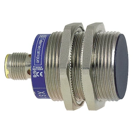 Cylindrical, Inductive Proximity Sensor, 30 mm Dia., Brass, M12, 3 Wires, Shielded MPN:XS1N30PA349D