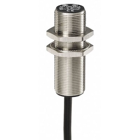 Cylindrical, Inductive Proximity Sensor, 18 mm Dia., Brass, 2 m, Bare Wire, 3 Wires, Unshielded MPN:XS218BLNBL2