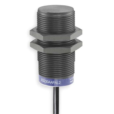 Cylindrical, Inductive Proximity Sensor, 30 mm Dia., PPS, 2 m, Bare Wire, 2 Wires, Unshielded MPN:XS230AAMAL2