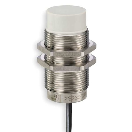 Cylindrical, Inductive Proximity Sensor, 30 mm Dia., Stainless Steel, 5 m, Bare Wire, 2 Wires, Unshielded MPN:XS230SAMAL5